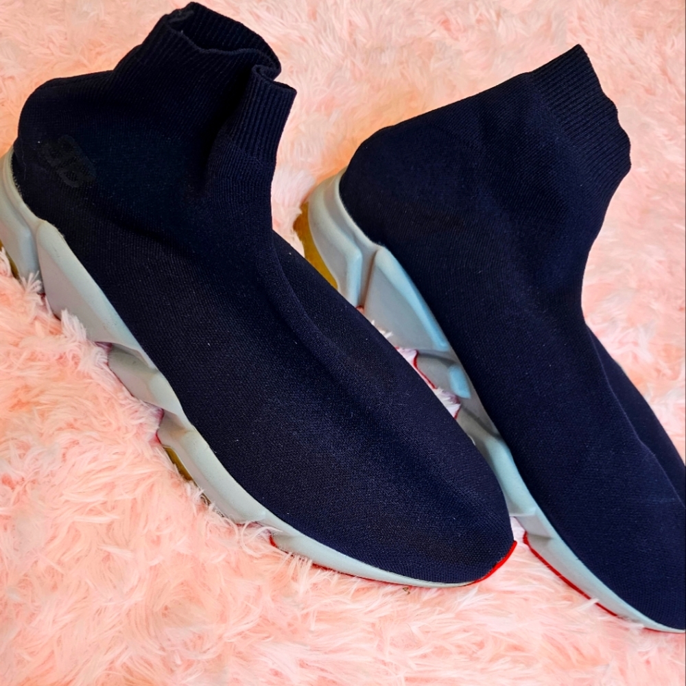 Balenciaga Speed cloth high trainers (navy blue)